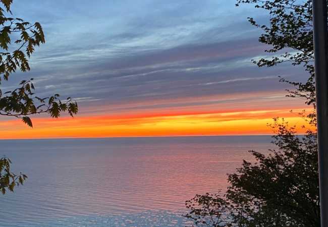 Sunset serenity – incredible home on lake bluff!